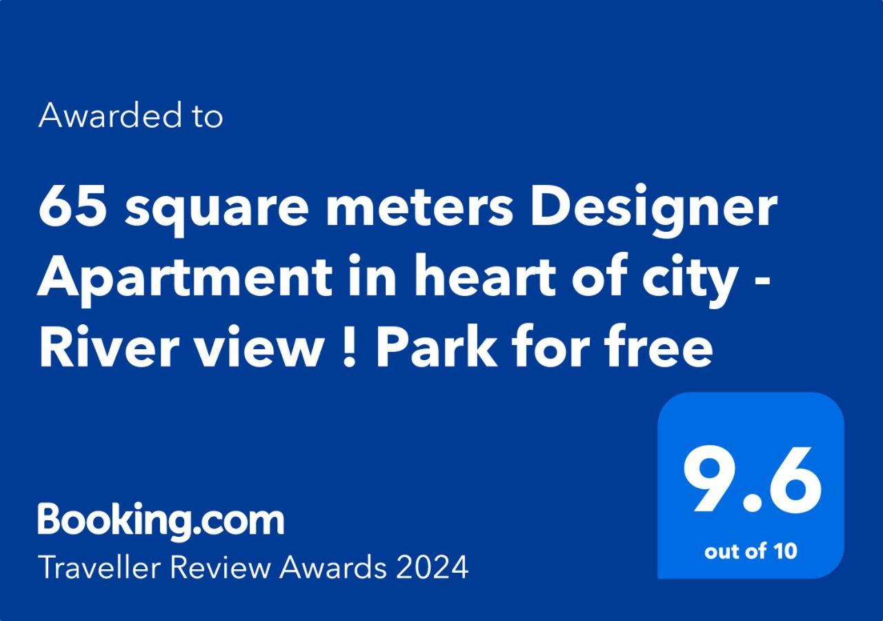65 Square Meters Designer Apartment In Heart Of City - River View ! Park For Free Nis Luaran gambar